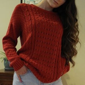 Orange Knit Sweater